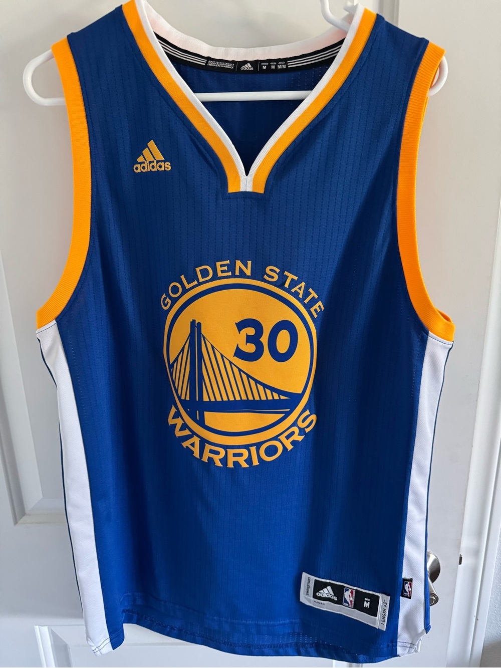 Stephen Curry #30 Warriors Adidas Swingman Jersey Men’s Medium +2 Blue